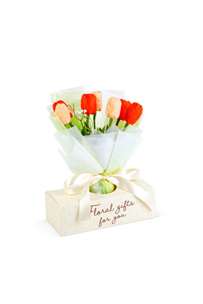 OEM Plastic decoration - tulips - 24.5 x 11.5 x 40 cm