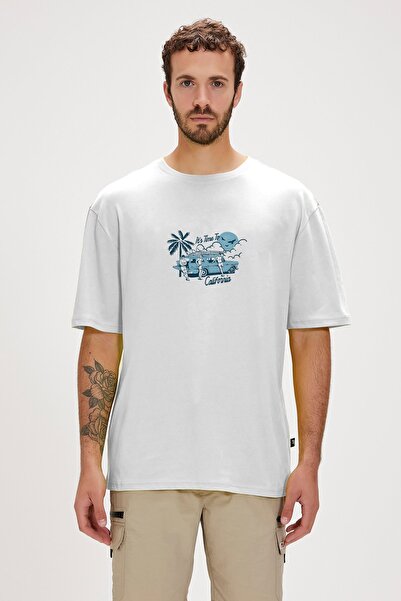 Bad Bear تي شيرت تايم تو وايت للرجال مطبوع