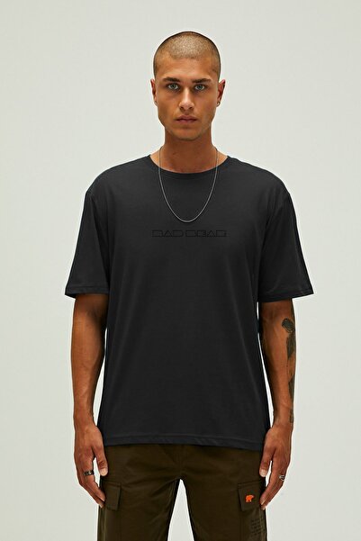 Bad Bear BADBEAR BADBEAR SMALL LINES تي شيرت رجالي OS / أسود ليلي