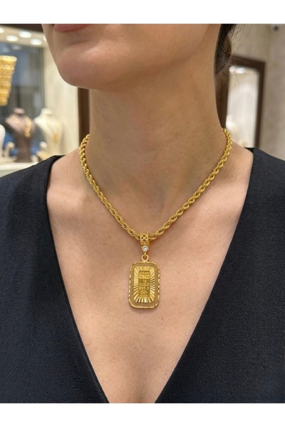aytekgold 24 Ayar Gram Altınlı Halat Kolye