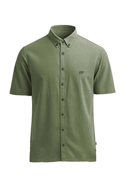 Bad Bear قميص رجالي بأكمام قصيرة باللون الأخضر الفاتح من Plant Soluk