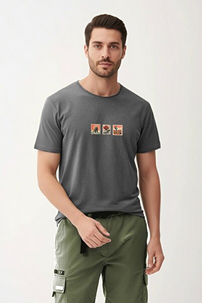 Bad Bear Rose Asfalt Men's Printed T-Shirt