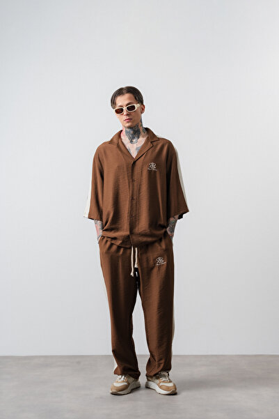 Respire Men's District Embroidered Fakir Sleeve Oversized Shirt and Trousers ...