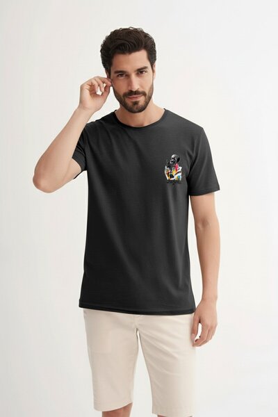 Bad Bear Hurt Black Men's Printed T-Shirt