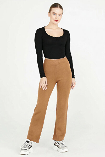 Sementa Women's Knitwear Trousers - Camel