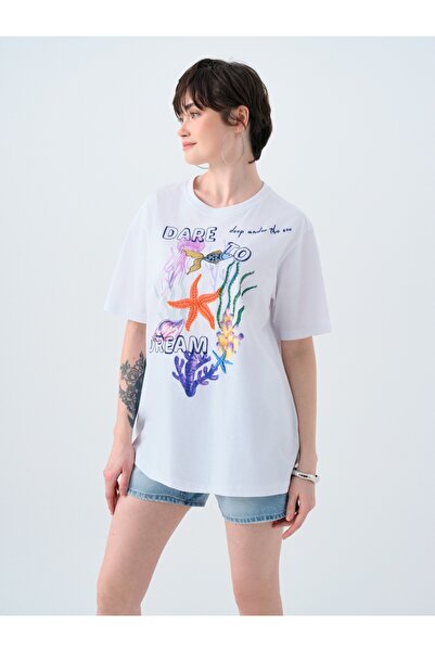 Loft Oversize Women's T-Shirt - Sleeves