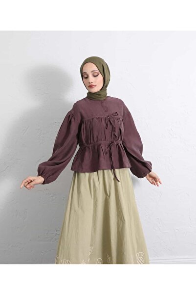 MODA SÇ ÖN BAĞLAMA DETAYLI GÖMLEK