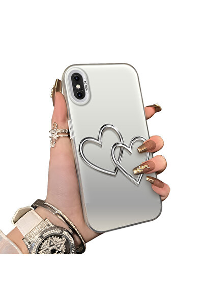 ucuc iPhone X/Xs Compatible Hard Acrylic Back Silicone Edge Lens Protection Case