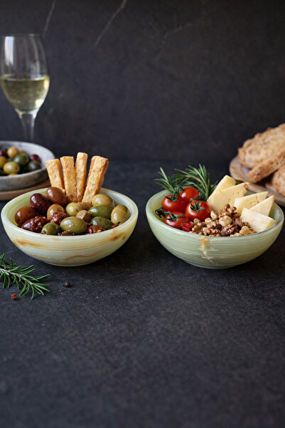 PEARL Doğal Oniks Mermer Dekoratif Kase