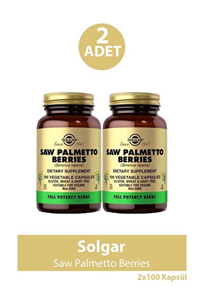 Solgar Saw Palmetto Berries 100 Kapsül 2 Adet