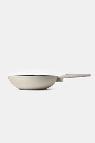 Kitchen Life Gigilli Cristel Titanium Wok Pan 28 cm Cream