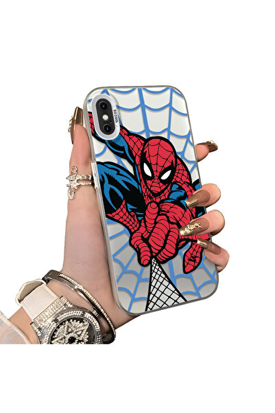 ucuc iPhone X/Xs Compatible Hard Acrylic Back Silicone Edge Lens Protection Case