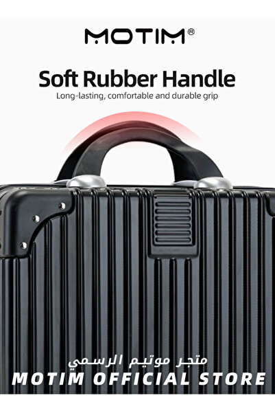 MOTIM 14in Mini Suitcase Travel Portable Storage Bag Waterproof ABS Hard Shell Carry-On Luggage Case