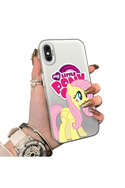 ucuc iPhone X/Xs Compatible Hard Acrylic Back Silicone Edge Lens Protection Case