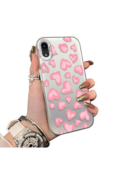 ucuc iPhone Xr Compatible Hard Acrylic Back Silicone Edge Lens Protection Case