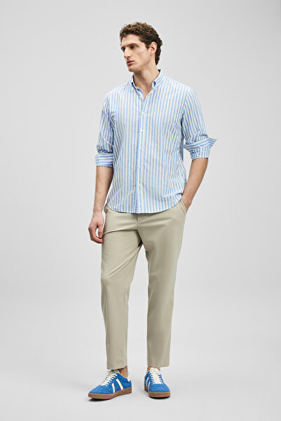 Lufian Ανδρικό πουκάμισο Peter Basic σε κανονική γραμμή, μπλε