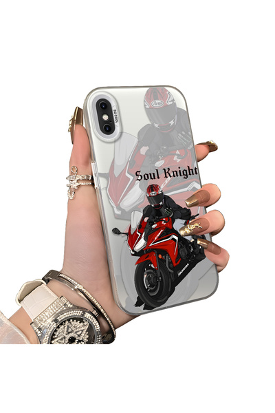 ucuc iPhone XS Max Compatible Hard Acrylic Back Silicone Edge Lens Protection...