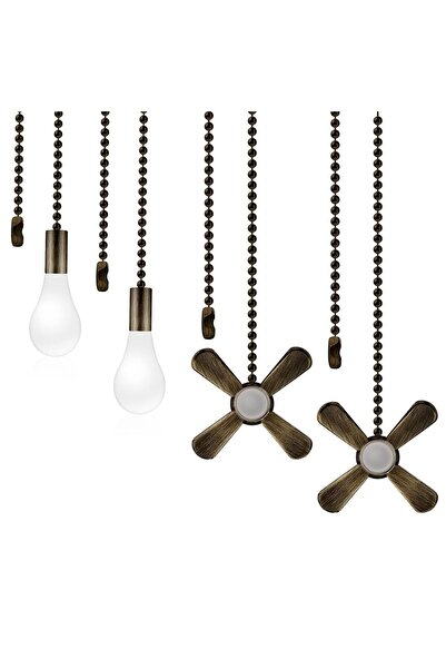 Arabest أربع قطع من وصلات سلسلة مروحة السقف البرونزية بطول 13.6 بوصة، تناسب م...