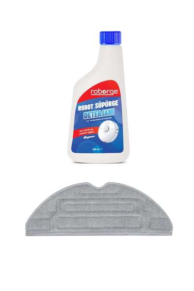 Roborge Roborock S8 Aspirator robot sonic cu pânză de mop + detergent pentru ...