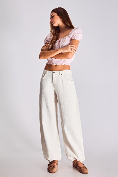 Bershka Düşük bel wide leg balloon fit jean