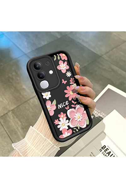 ucuc حافظة سيليكون سوداء متوافقة مع هاتف Vivo Y29 4G مع حماية للكاميرا ضد الص...