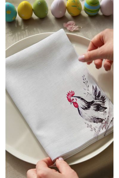 Markaev Easter Horoz Cotton Piece 6-Piece Napkin Set