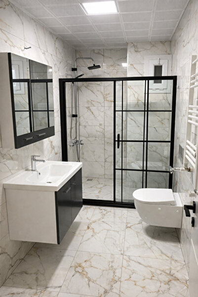 Viera Concept Ön cephe 1+1 karolaj H:190 siyah profil 5 mm temperli cam