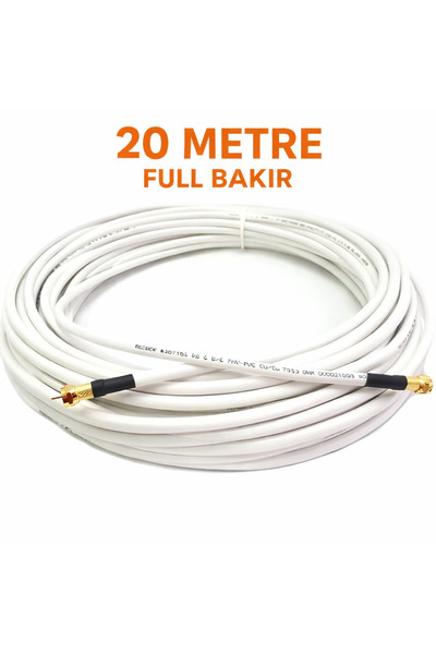 IRONSTAR 20 METRE FULL BAKIR 96 TEL KONNEKTÖR TAKILI ANTEN KABLOSU
