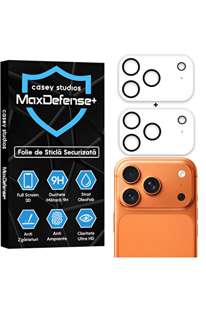 Casey Studios Set 2x Folie Camera iPhone 17 Pro, Full Cover, Anti Zgarieturi,...