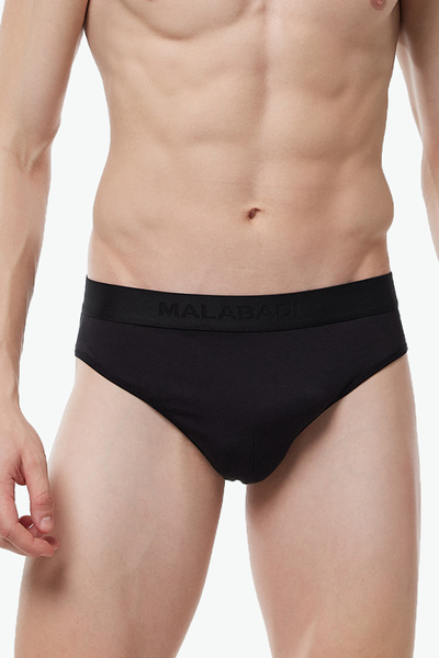 Malabadi Men's Black Extra Soft Micro Modal Slip Underpants 980