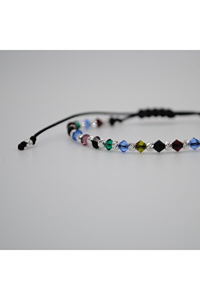 Gabrieli Multicolor Vibe Bracelet with Preciosa Crystals and 925 Silver Beads