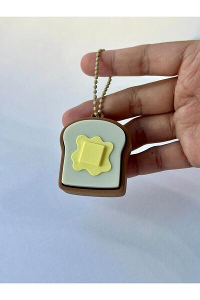 DUBAI 3D PRINTING 3D Printed Butter on Toast Clicker - Mechanical Switch Tactile Desk Accessory (Made in UAE)