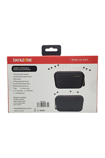 Datazone Bluetooth Speaker (Black) Colour Print