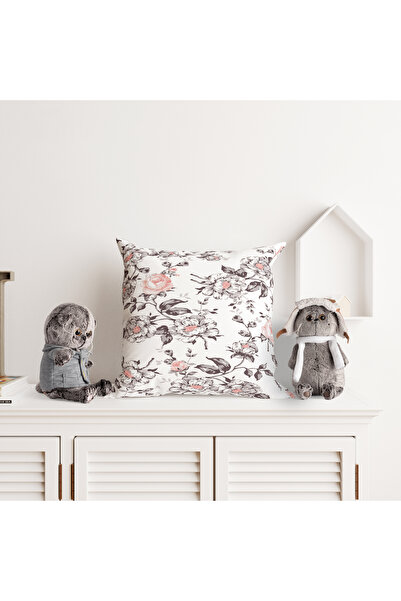 EVSEHOMES Gray Leafy Flower Digital Print Kirlent Case