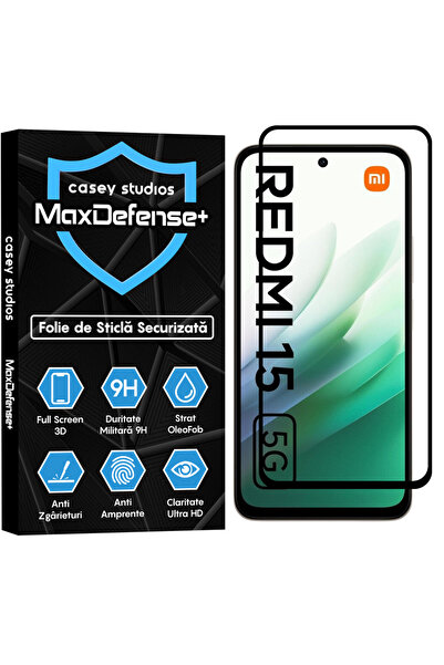 Casey Studios Folie Xiaomi Redmi 15 5G, Full Cover 3D, Full Glue, HD, Anti Zg...