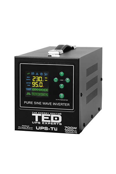 TED Electric UPS 1000VA/700W runtime extins LiFePO4 utilizeaza un acumulator ...