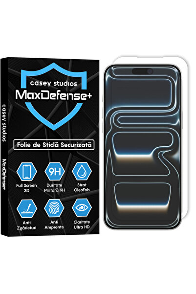 Casey Studios Folie iPhone 17 Pro Max, Full Cover 3D, Full Glue, HD, Anti Zga...