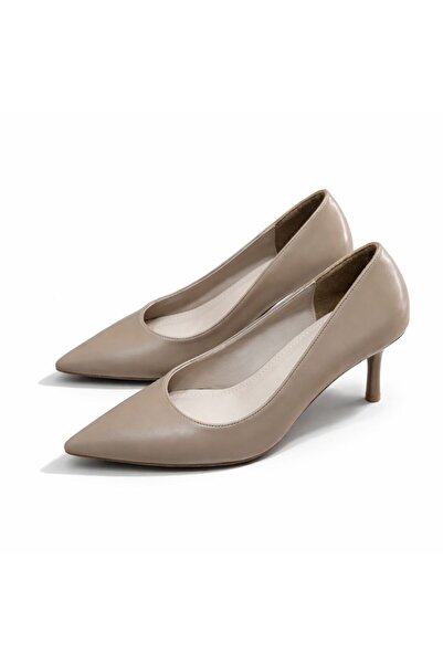 PATRON SHOES Hakiki Deri Stiletto 6 cm Topuklu Zarif Sivri Burun Kadın Ayakkabı