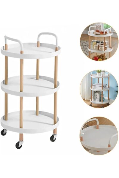 Arabest Storage Rack , Rolling Cart Fruit Storage Cart for Cups and Tissue Pa...