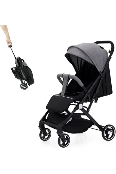 Ominii عربة أطفال خفيف للسفر، سهلة الطي، مناسبة للطائرات، مزودة بفرامل قدم وا...