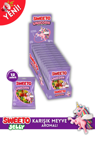 SWEETO Jelly Unicorn / Tek Boynuzlu At 80g x 12