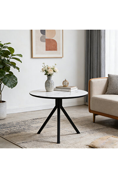 Bleco Metal center table design marble side table luxury living room round ta...