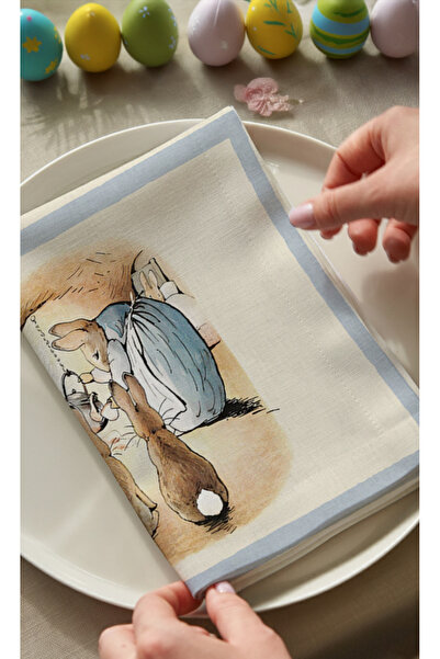 Markaev Easter Family Cotton Piece 6-Piece Napkin Set