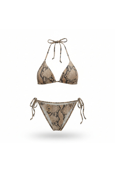 AQUELLA Triangle Tied Bikini Set