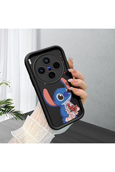 ucuc حافظة سيليكون سوداء متوافقة مع هاتف Vivo X300، مقاومة للصدمات مع حماية ل...