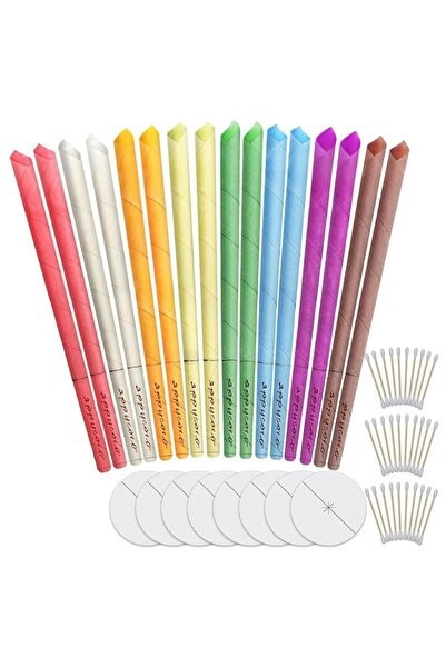 Arabest مجموعة شموع للأذن، شموع أسطوانية معطرة مجوفة مدببة لعلاجات تنظيف الأذ...