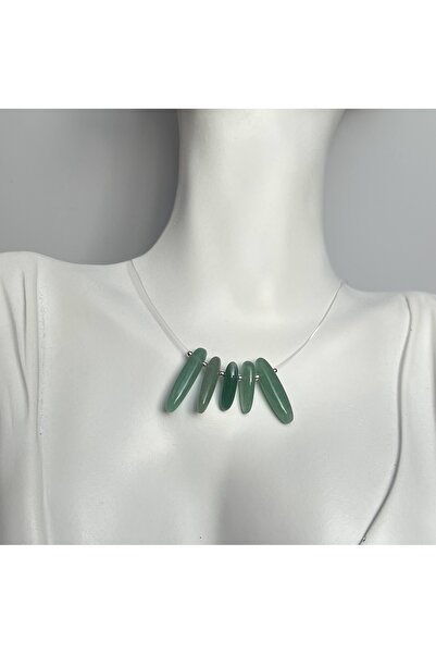 Gabrieli Aventurine Aura necklace - natural stones and silver