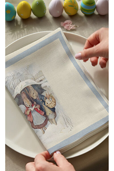 Markaev مجموعة مناديل ورقية من وينتر رابيتس مكونة من قطن قطع، كل منها مكون من...