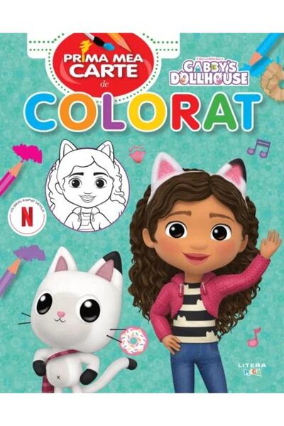 Editura Litera Gabby's Dollhouse. Prima mea carte de colorat