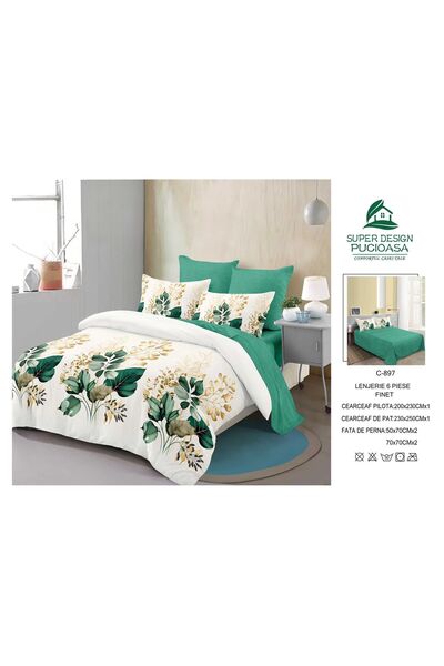 ANATOLIATEKSTILE Finet 6 Piece Duvet Cover Set , Complete Bed Set 2 People 20...